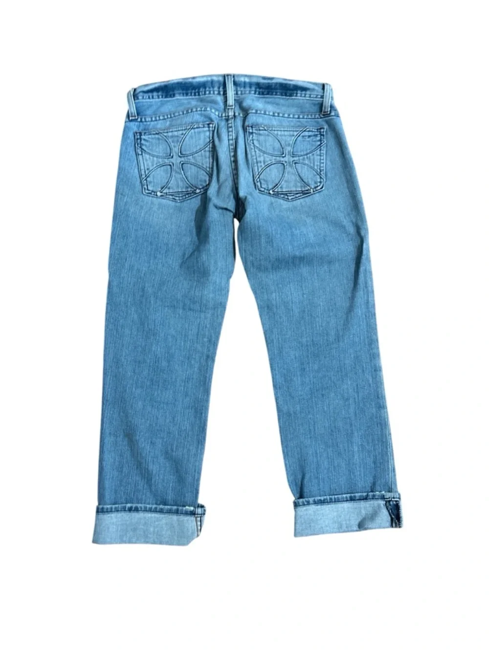 Habitual Light Wash Rolled Cuff Cropped Jeans 26 Relaxed Fit